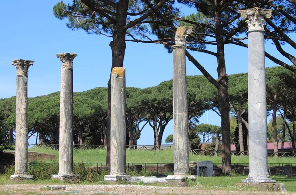 Colonnes d'un ancien temple romain — Photo