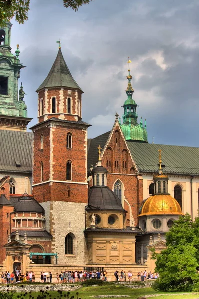 Wawel Katedrális Wawel Királyi Kastélyban Kracow Lengyelország — Stock Fotó
