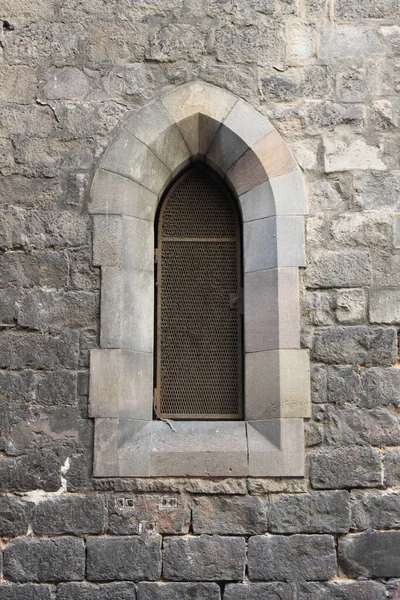 Janela Medieval Bairro Gótico Barcelona Espanha — Fotografia de Stock