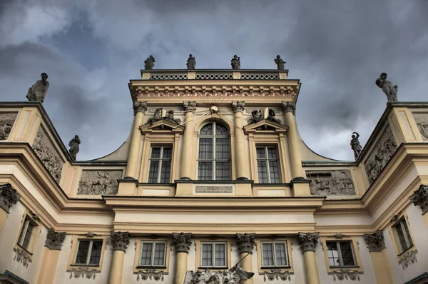 Fassade Des Königlichen Wilanow Palastes Warschau Polen — Stockfoto