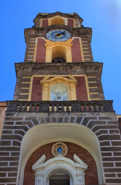 Tornklocka Från Sorrento Katedralen Italien — Stockfoto