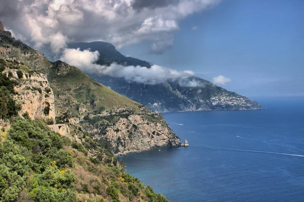 Vista Deslumbrante Costa Amalfi Itália — Fotografia de Stock