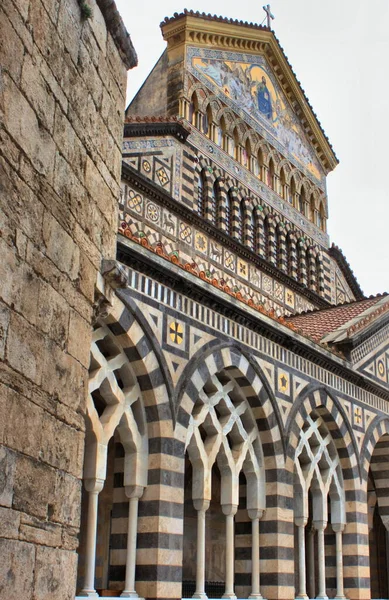 Facade Amalfi Cathedral Italy — Stock Photo, Image