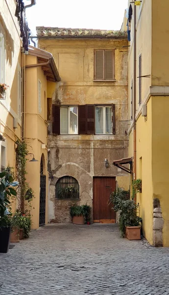 Urban Scenic Trastevere Typical Roman Neighborhood Rome Italy — Stock Photo, Image