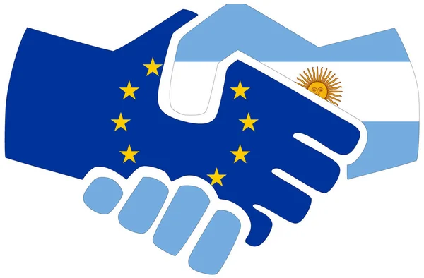 Аргентина Рукопожатие Символ Соглашения Дружбы — стоковое фото