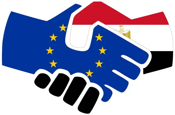 Egypt Handshake Symbol Agreement Friendship — Stock Photo, Image