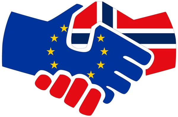 Norway Handshake Symbol Agreement Friendship — Stock Photo, Image
