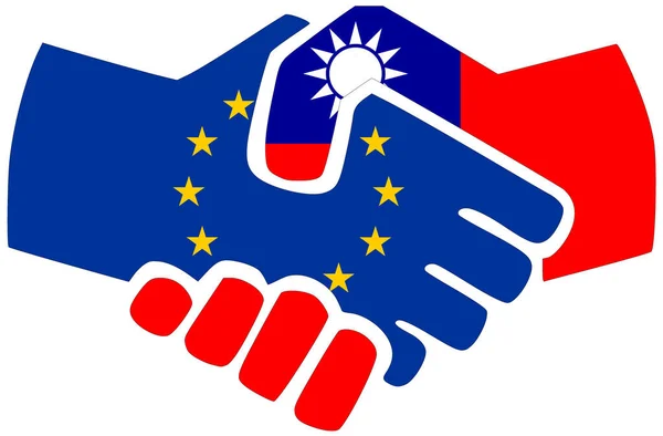 Taiwan Handshake Symbol Agreement Friendship — Stock Photo, Image