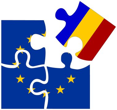 AB - Romanya: bayraklı bulmaca şekilleri, anlaşma veya dostluğun sembolü