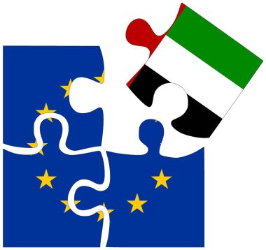 AB - BAE: bayraklı bulmaca şekilleri, anlaşma veya dostluğun sembolü