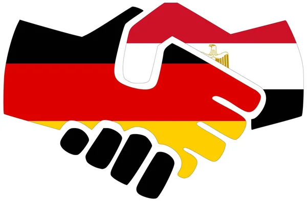 Almanya Mısır Anlaşmanın Veya Dostluğun Sembolü — Stok fotoğraf