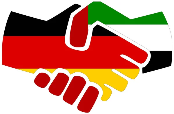 Deutschland Vae Handschlag Symbol Der Übereinkunft Oder Freundschaft — Stockfoto