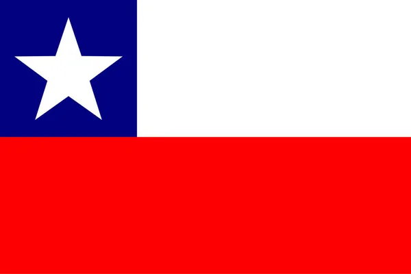 Oficiální Vlajka Chile Národa — Stock fotografie