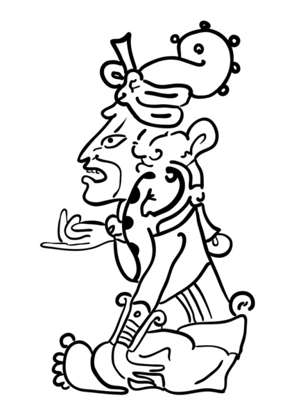 Векторный образ божества майя — стоковый вектор