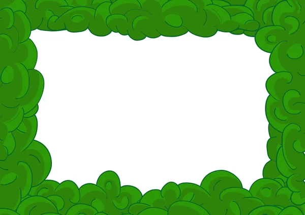 Cadre végétal vert — Image vectorielle