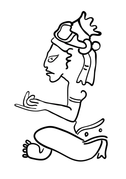 Maya vektorbild gudomen — Stock vektor