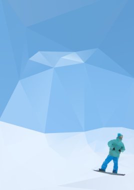 snowboard Dağları üzerinde vektör