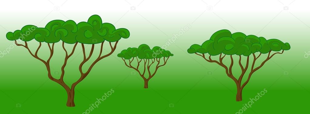 Illustration tree set