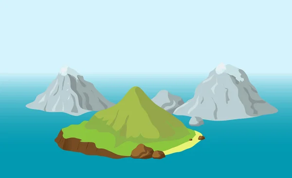 Îles avec montagnes — Image vectorielle