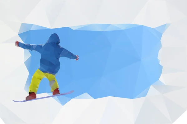 Plakat streszczenie snowboardowe, wektor — Wektor stockowy