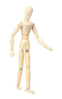 tahta kukla beyaz izole