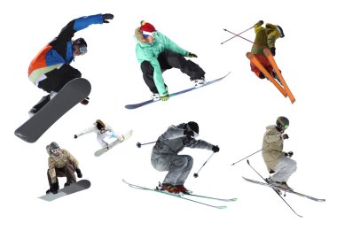 Kayak ve snowboard, izole binici