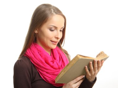 kadın izole kitap okumak
