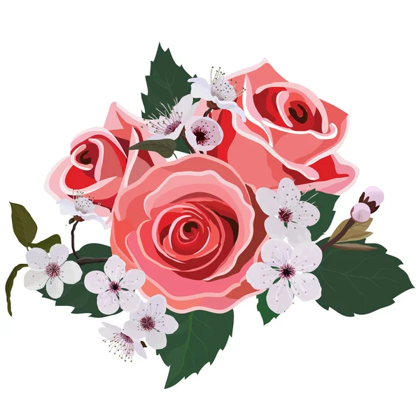 Tarjeta de flores — Vector de stock