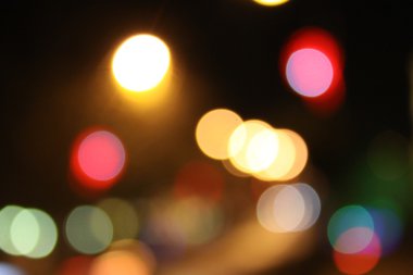 gece şehri bokeh arkaplanı