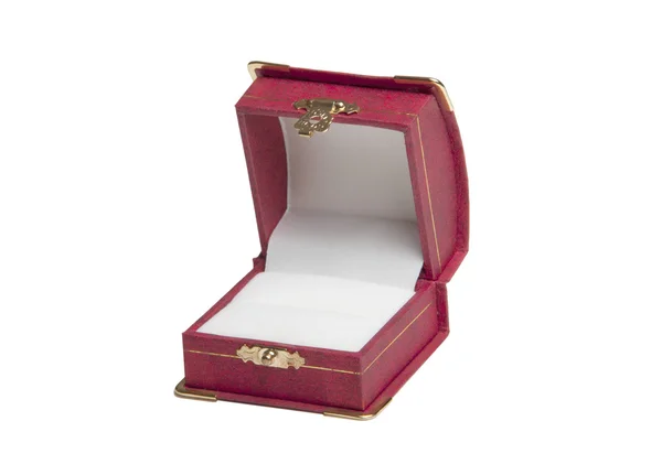 Red gift box for the ring — Stock Photo, Image