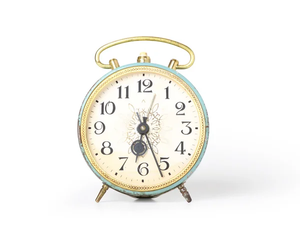 Retro alarm clock, isolated — Stock Photo, Image