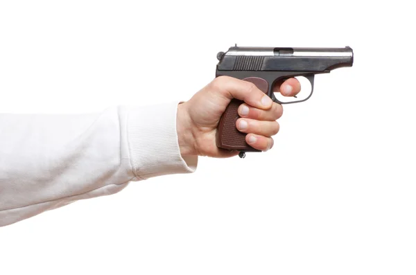Gun in the man's hand — Stock Photo, Image