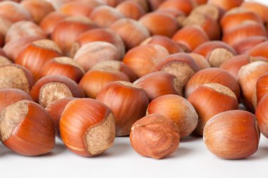 Beyaz yüzeyde fındık