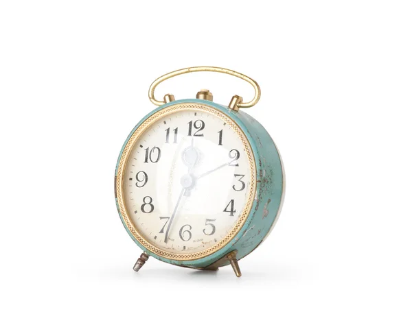 Retro alarm clock, isolated — Stock Photo, Image