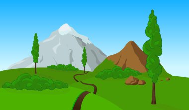 vektör kırsal manzara