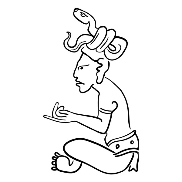 矢量玛雅人形象的神 — 图库矢量图片