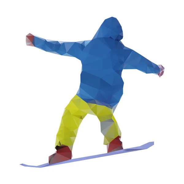 Geïsoleerde snowboarder, vector — Stockvector