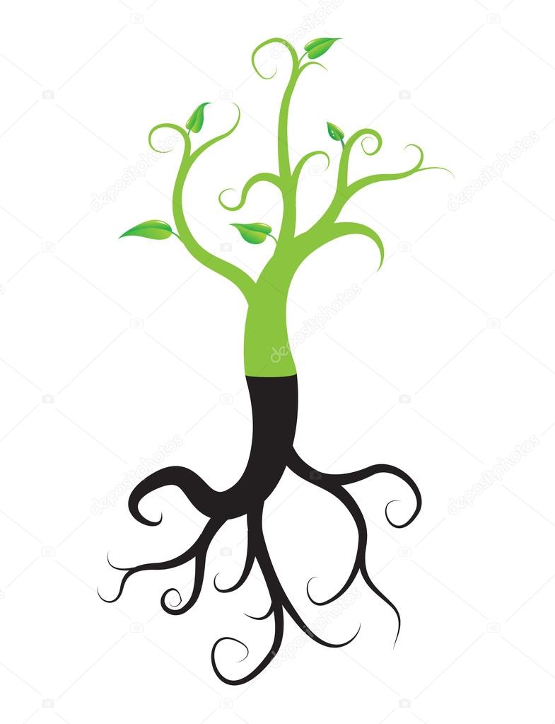 Young plant, vector