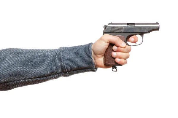 Gun in the man's hand — Stock Photo, Image