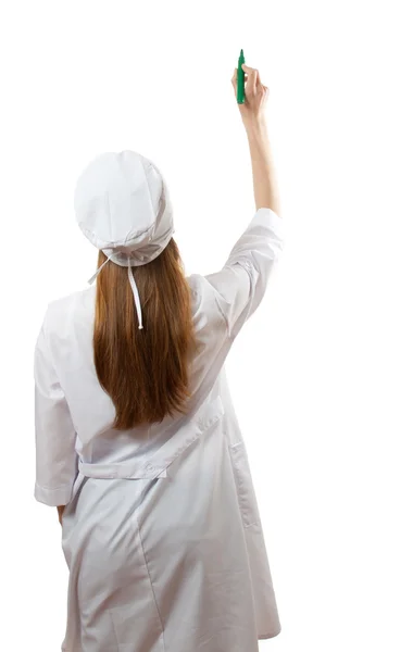 Doctor writing something with marker — Stock Photo, Image