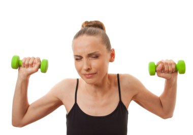 Kadın spor yapıyor.