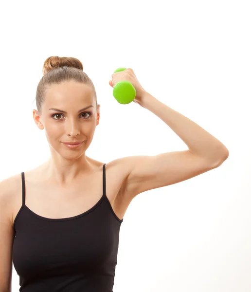 Vrouw doet fitness-oefening — Stockfoto