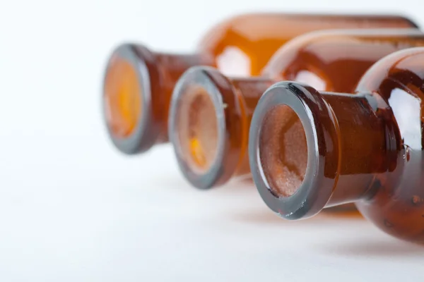 Small chemical glass bottles — Stock Photo, Image