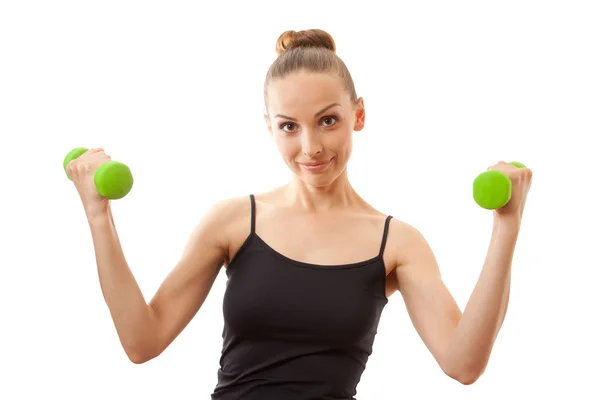 Woman doing fitness exercise — Stock Photo, Image