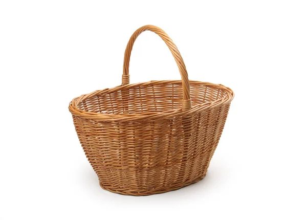 Wicker basket, isolated — Stock Photo, Image