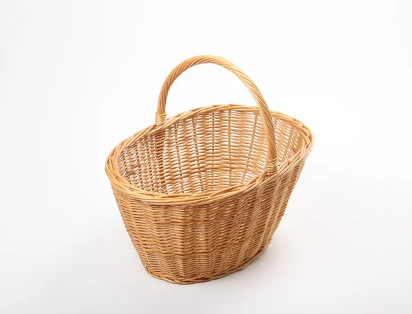 Wicker basket, isolated — Stock Photo, Image