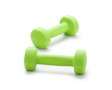 -beyaz izole küçük yeşil halter