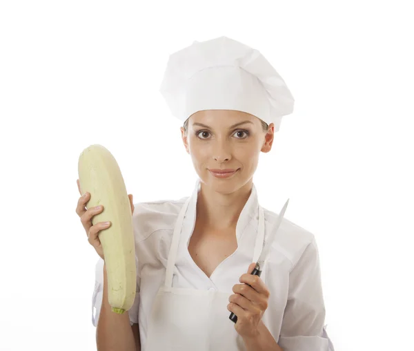 Kobieta kucharz ze szpiku — Zdjęcie stockowe
