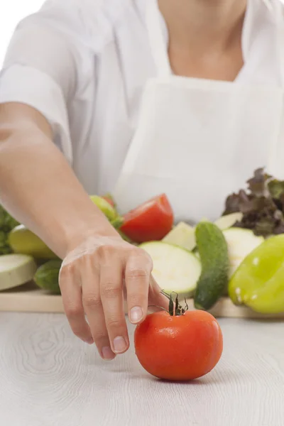 Tomate rojo y otras hortalizas — Foto de Stock