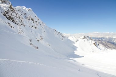 Krasnaya Polyana 'daki Dağlar, Soçi, Rusya